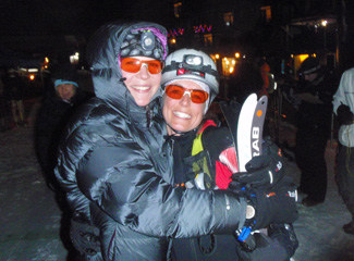 Two fastest girls of Canadian skimo racing: Melanie Bernier and Julie Matteau.