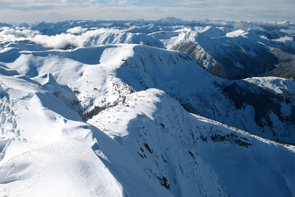 Looking west from the top of Needle Peak.