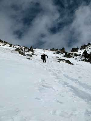 James heading up the boot pack that should be featured in the very last climb.