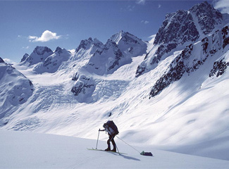 Cataract Glacier, Waddington Range, Coast Mountains. Photo by John Baldwin.