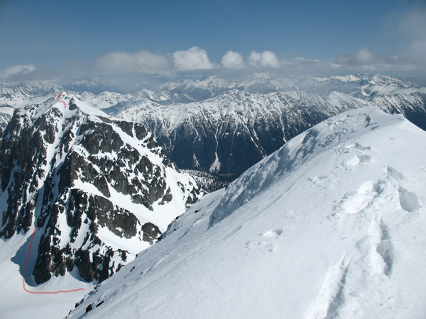 Aussie Couloir from Matier.