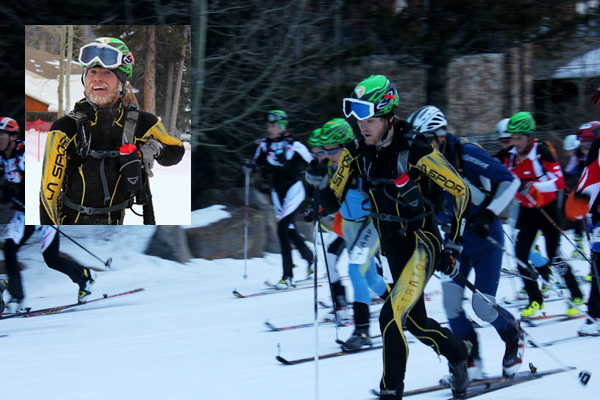 Luke Nelson start of 2012 US skimo champs Jackson Hole.