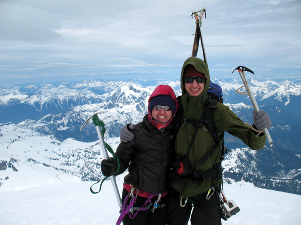 This trip was for Kate and Martin. Not many teenagers get to ski off the summit of Mt Baker.