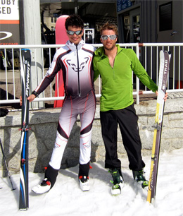 Eric and Nick handsomely posing after their Spearhead FKT. (Photo from Eric's blog.)