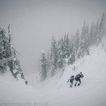Ben Parsons leading Eric Carter in the Whitefish Whiteout. Myke Hermsmeyer Photo.