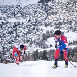 Killian and Matheo racing to the finish of the World Cup Vertical Race in Verbier. (ISMF Photo)