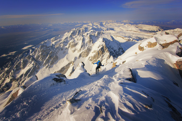 My first ski descent off the Grand Teton was a great one! Tagged the Otter Body in prime conditions. Photo by Jason Dorais.