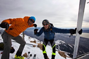 The end of a 15k ft day on Mt Timpanogos. Jason Dorais and I skied the Grunge Couloir, East Ridge and the West Face and tagged the North, South, and Main Summits.