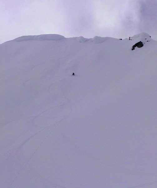 Eric enjoying some fine powder!