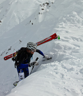 Peter during his first skimo race back in 2010.