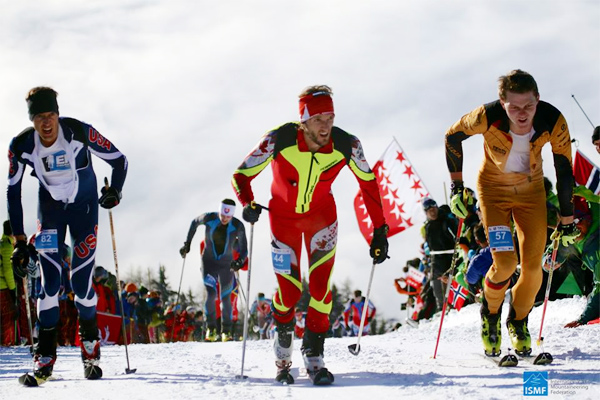 Rory Kelly and Nick Elson sprinting to the line. Photo by ISMF.