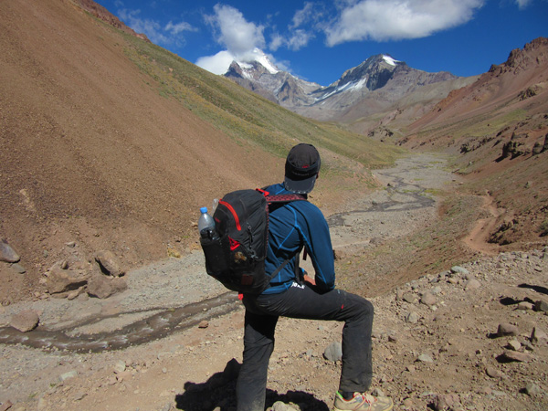 Looking up the valley towards Aconcagua.