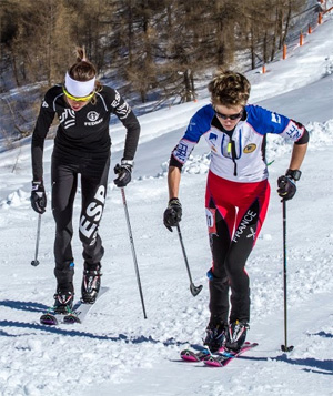 Laura Orgue, left, and Laetitia Roux battling it out once again.