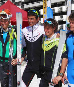 Eric and Pascal happy to win a Euro skimo race!