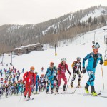 Max Taam leads the 2016 COSMIC Sunlight Dynafit Heathen Challenge. Myke Hermsmeyer Photo.