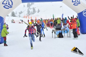 Jornet and Jaquemod running to the finish of Altitoy. Grande Course Photo.