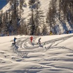 Jornet and Palzer battle in Les Marecottes. Ski and Run Photo.