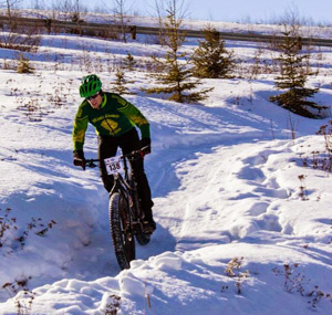 This last winter, due to living in flat Edmonton, Peter rode his fat bike a lot as means of training for skimo.