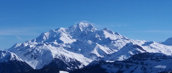 Magical view of the Mont Blanc massif today.
